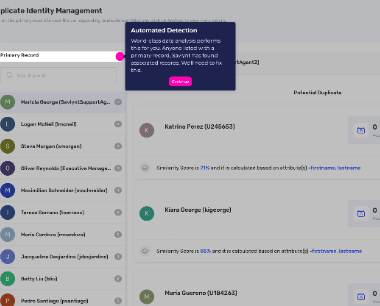 Duplicate Identity Management